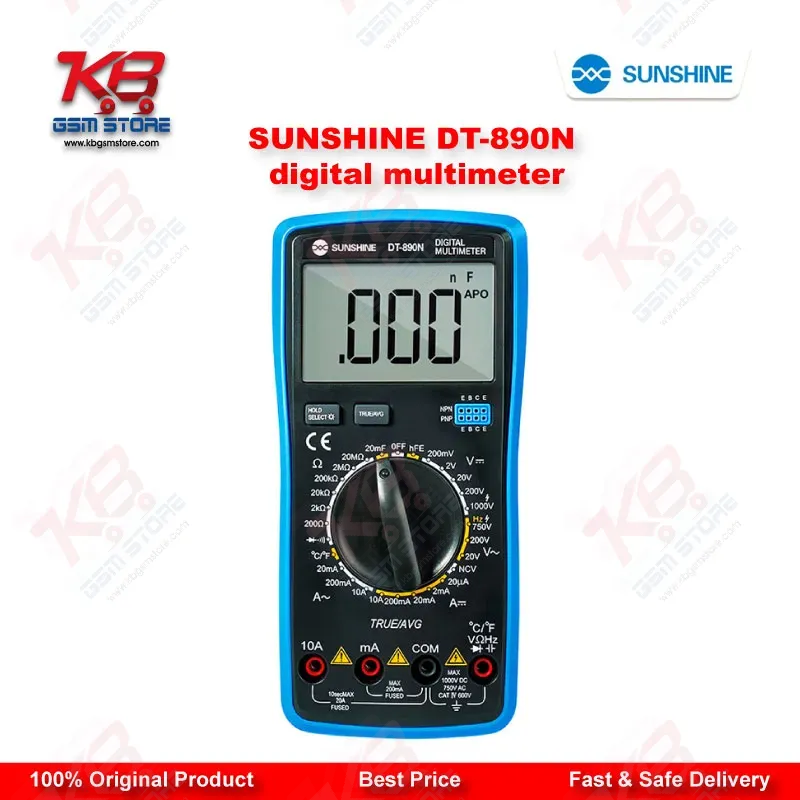 SUNSHINE DT-890N Auto Digital Multimeter with True RMS – Mobile Repair Diagnostic Tool