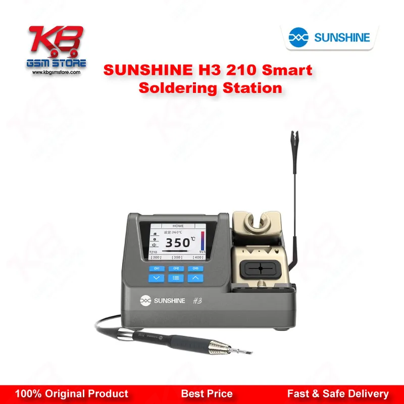 SUNSHINE H3 210 Smart Soldering Station – 2S Rapid Heating, LCD, 3-Channel Memory (T115/T210/T245)