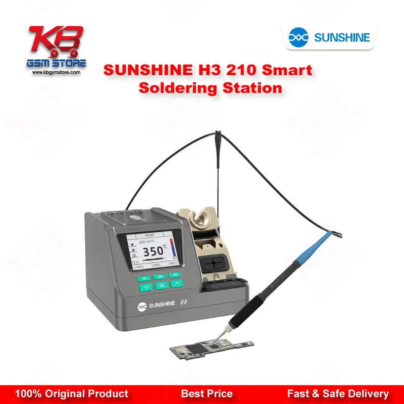 SUNSHINE H3 210 Smart Soldering Station – 2S Rapid Heating, LCD, 3-Channel Memory (T115/T210/T245)