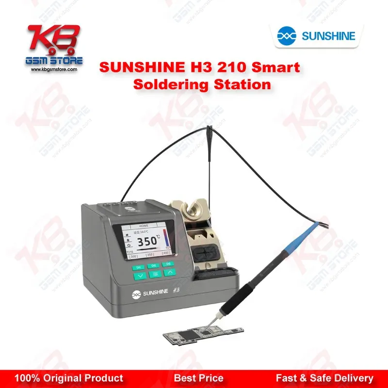 SUNSHINE H3 210 Smart Soldering Station – 2S Rapid Heating, LCD, 3-Channel Memory (T115/T210/T245)
