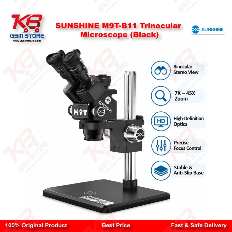 SUNSHINE M9T-B11 Trinocular Microscope (Black)