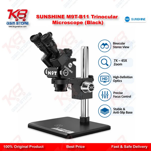 SUNSHINE M9T-B11 Trinocular Microscope (Black)