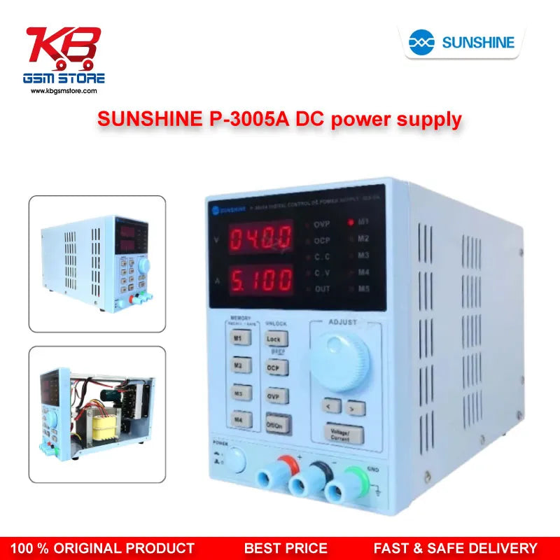 Sunshine P-3005A DC Power Supply 30V 5A Digital Programmable Adjustable for Mobile Repair