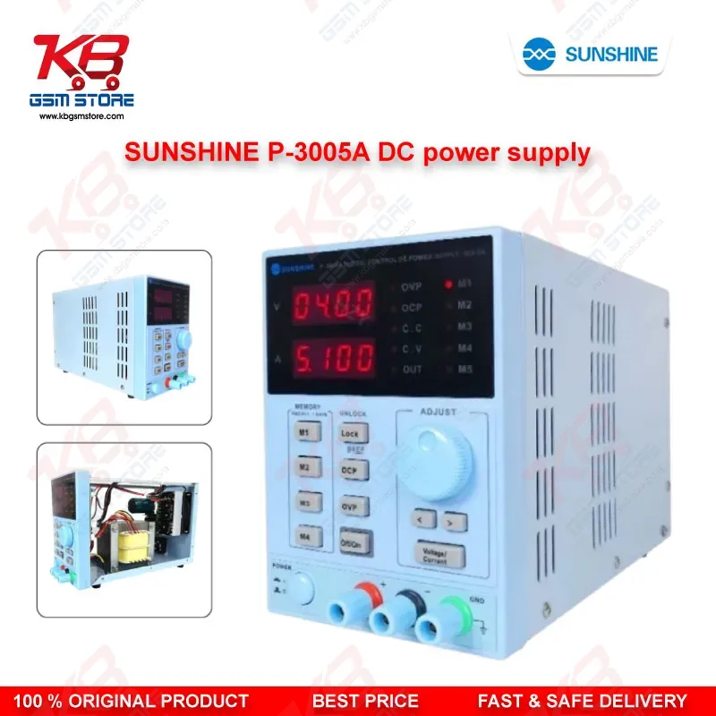 Sunshine P-3005A DC Power Supply 30V 5A Digital Programmable Adjustable for Mobile Repair