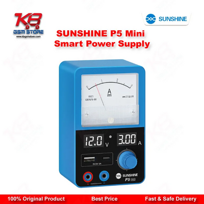 SUNSHINE P5 Mini Dual Display Smart DC Power Supply (5V/3A) for Mobile Phone Repair
