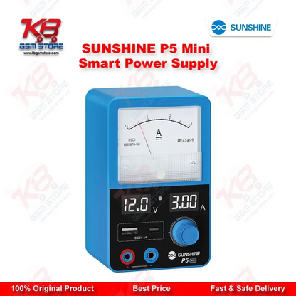 SUNSHINE P5 Mini Dual Display Smart DC Power Supply (5V/3A) for Mobile Phone Repair