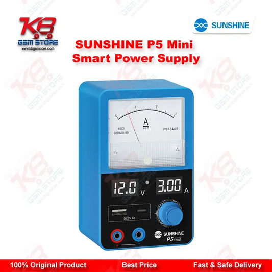SUNSHINE P5 Mini Dual Display Smart DC Power Supply (5V/3A) for Mobile Phone Repair