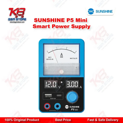 SUNSHINE P5 Mini Dual Display Smart DC Power Supply (5V/3A) for Mobile Phone Repair
