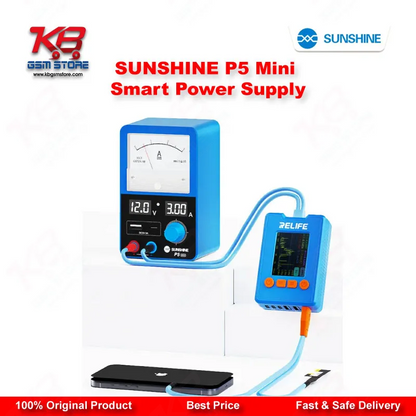 SUNSHINE P5 Mini Dual Display Smart DC Power Supply (5V/3A) for Mobile Phone Repair