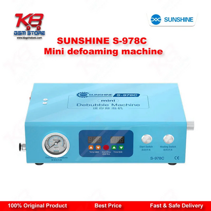 SUNSHINE S-978C Mini Defoaming Machine — LCD Bubble Remover for Curved & Flat Screen Repair up to 7 Inches