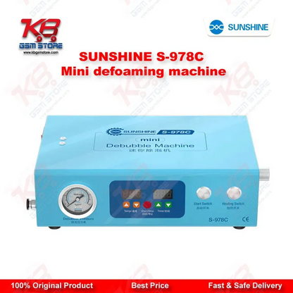 SUNSHINE S-978C Mini Defoaming Machine — LCD Bubble Remover for Curved & Flat Screen Repair up to 7 Inches