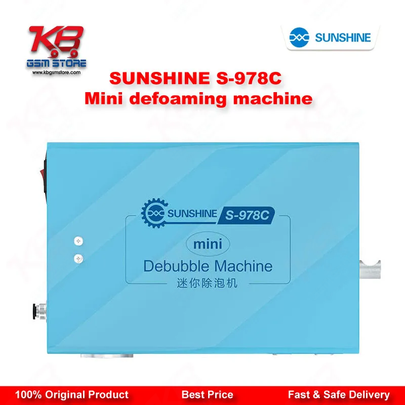 SUNSHINE S-978C Mini Defoaming Machine — LCD Bubble Remover for Curved & Flat Screen Repair up to 7 Inches