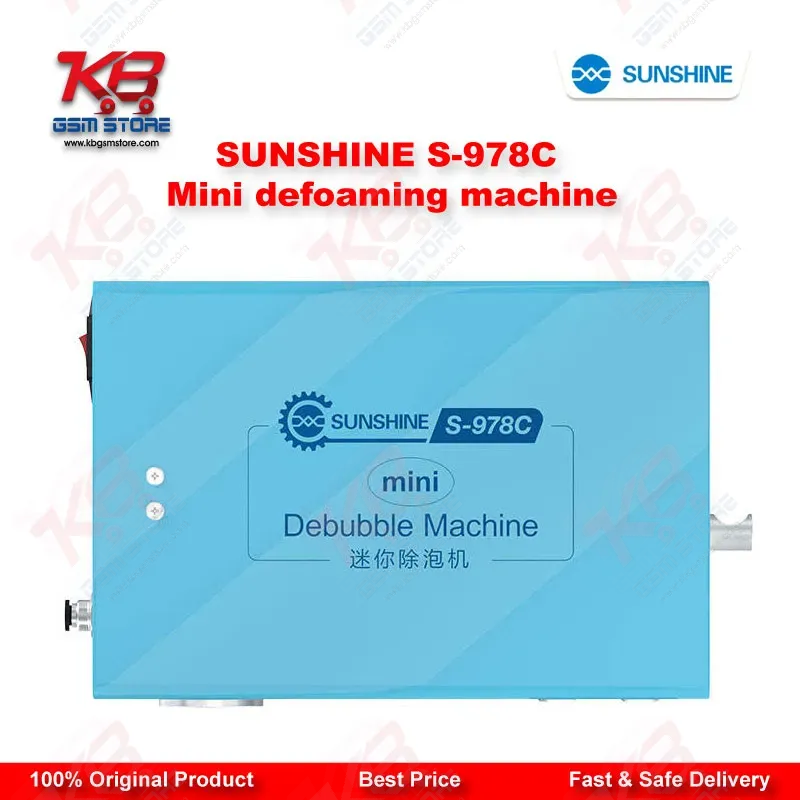SUNSHINE S-978C Mini Defoaming Machine — LCD Bubble Remover for Curved & Flat Screen Repair up to 7 Inches