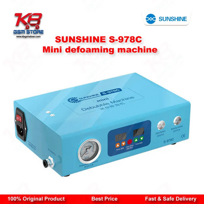 SUNSHINE S-978C Mini Defoaming Machine — LCD Bubble Remover for Curved & Flat Screen Repair up to 7 Inches
