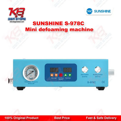 SUNSHINE S-978C Mini Defoaming Machine — LCD Bubble Remover for Curved & Flat Screen Repair up to 7 Inches
