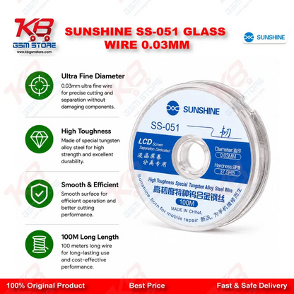SUNSHINE SS-051 GLASS WIRE 0.03MM