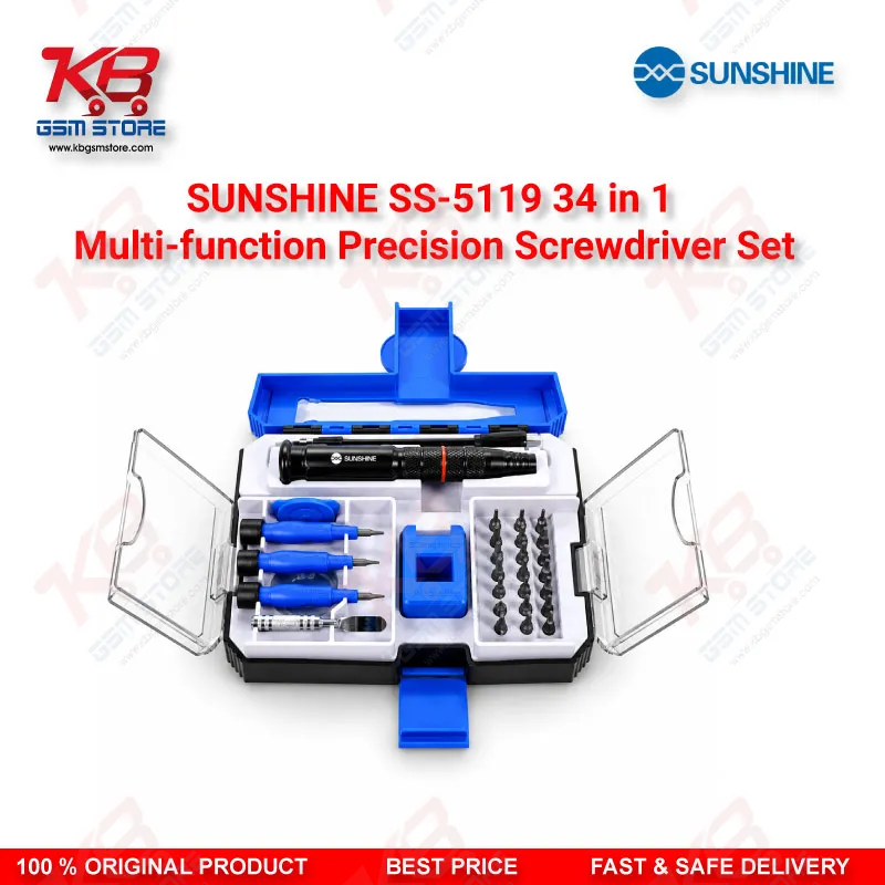 SUNSHINE SS-5119 34 in 1 Precision Screwdriver Set for Mobile Repair