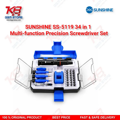 SUNSHINE SS-5119 34 in 1 Precision Screwdriver Set for Mobile Repair