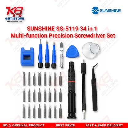 SUNSHINE SS-5119 34 in 1 Precision Screwdriver Set for Mobile Repair