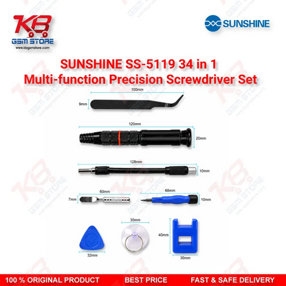 SUNSHINE SS-5119 34 in 1 Precision Screwdriver Set for Mobile Repair