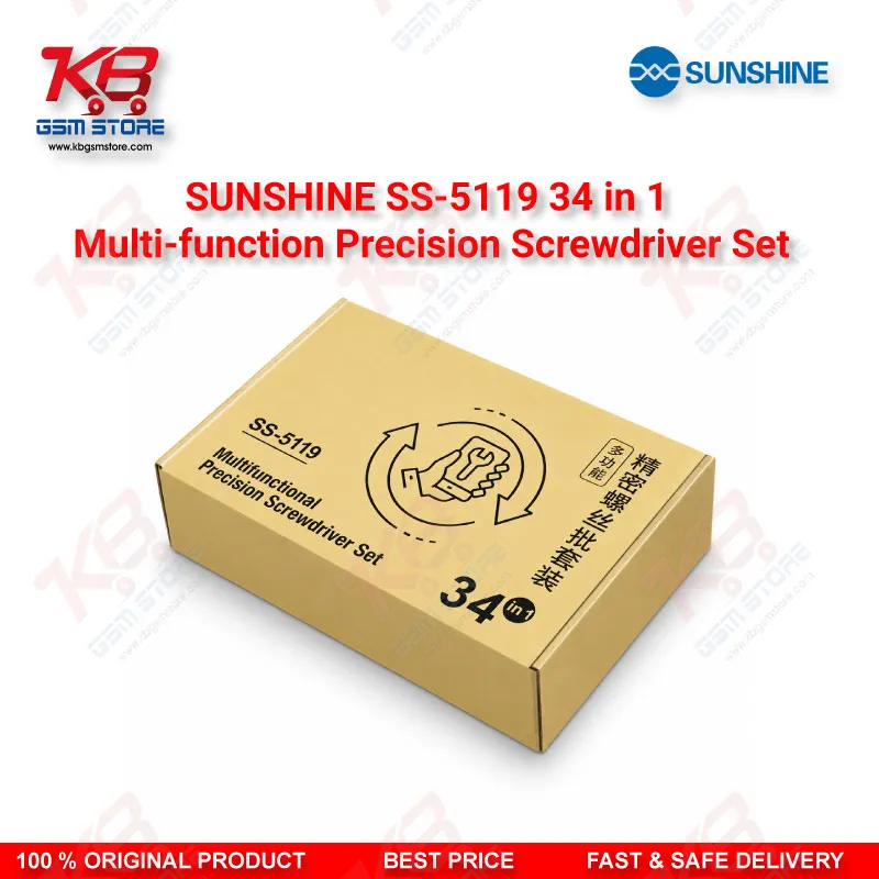 SUNSHINE SS-5119 34 in 1 Precision Screwdriver Set for Mobile Repair