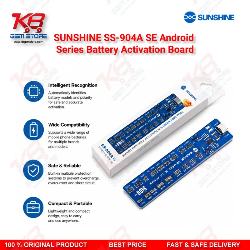 SUNSHINE SS-904A SE Android Battery Activation Board – Auto Polarity Detection