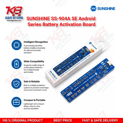 SUNSHINE SS-904A SE Android Battery Activation Board – Auto Polarity Detection
