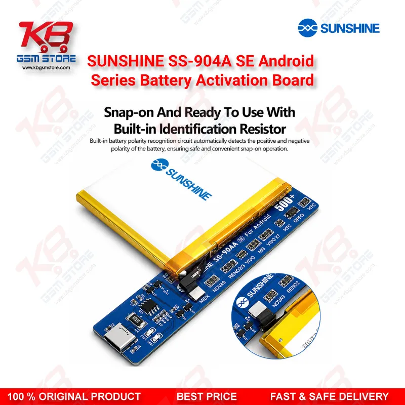 SUNSHINE SS-904A SE Android Battery Activation Board – Auto Polarity Detection