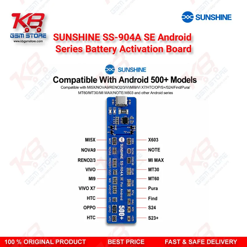 SUNSHINE SS-904A SE Android Battery Activation Board – Auto Polarity Detection