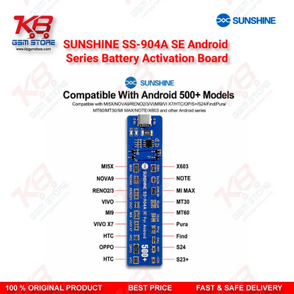 SUNSHINE SS-904A SE Android Battery Activation Board – Auto Polarity Detection