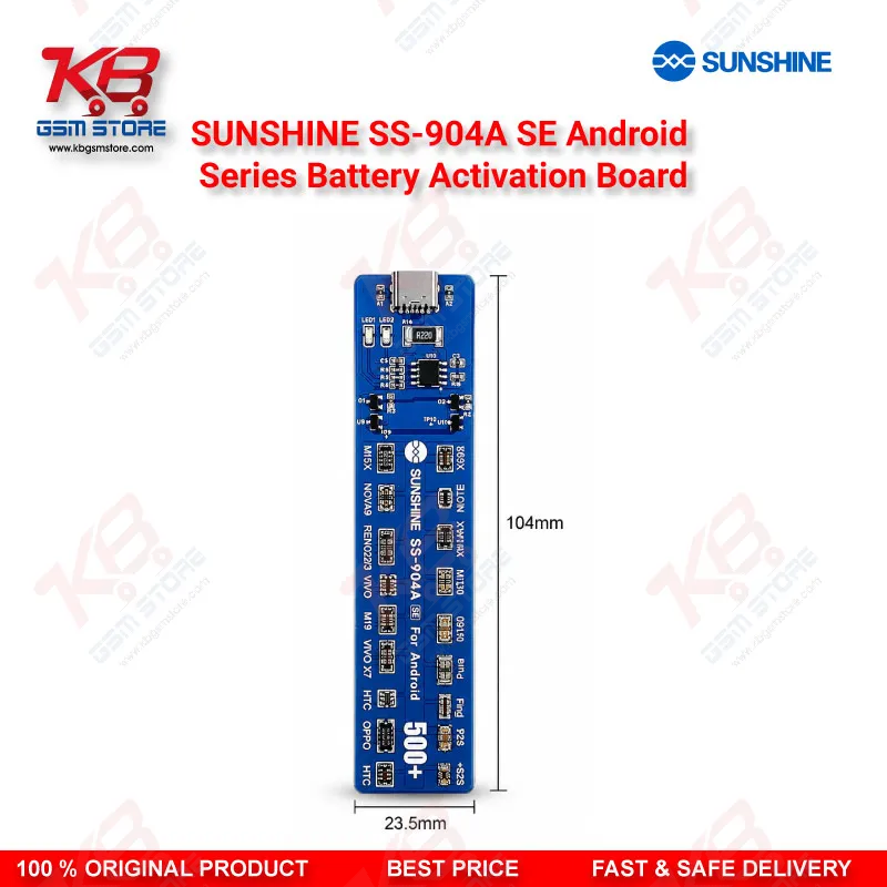 SUNSHINE SS-904A SE Android Battery Activation Board – Auto Polarity Detection
