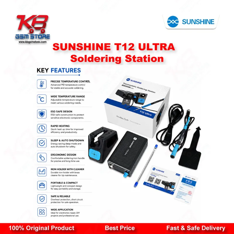 SUNSHINE T12 ULTRA Soldering Station for Mobile Chip Repair & Motherboard Rework