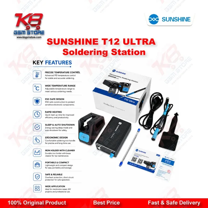 SUNSHINE T12 ULTRA Soldering Station for Mobile Chip Repair & Motherboard Rework