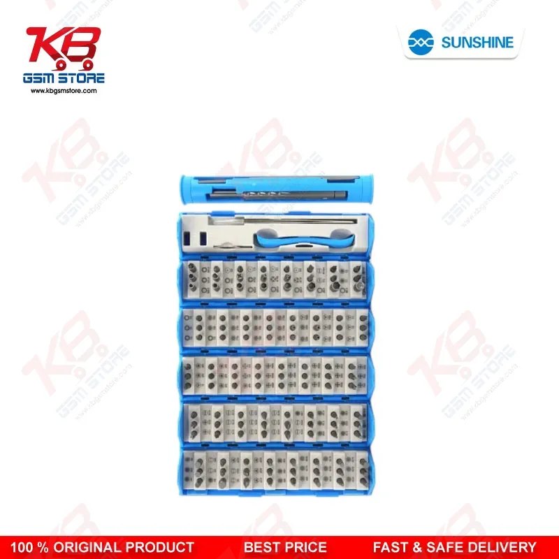 SUNSHINE SS-5120 128 in 1 Precision Screwdriver Set – S2 Alloy Steel Bits for Mobile Phone Repair