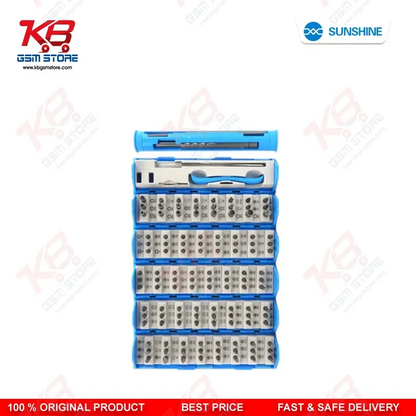 SUNSHINE SS-5120 128 in 1 Precision Screwdriver Set – S2 Alloy Steel Bits for Mobile Phone Repair