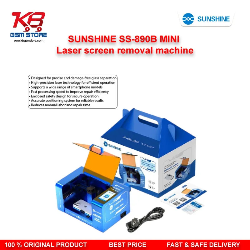 Sunshine SS-890B Mini Laser Screen Removal Machine – Back Glass & Screen Bracket Separator for iPhone & Android