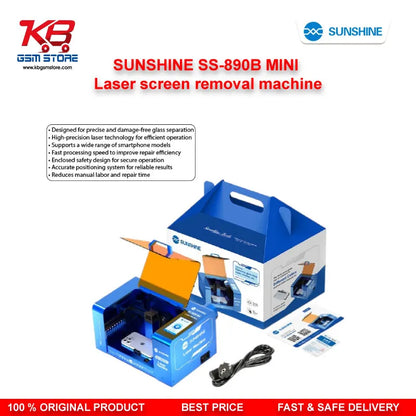 Sunshine SS-890B Mini Laser Screen Removal Machine – Back Glass & Screen Bracket Separator for iPhone & Android
