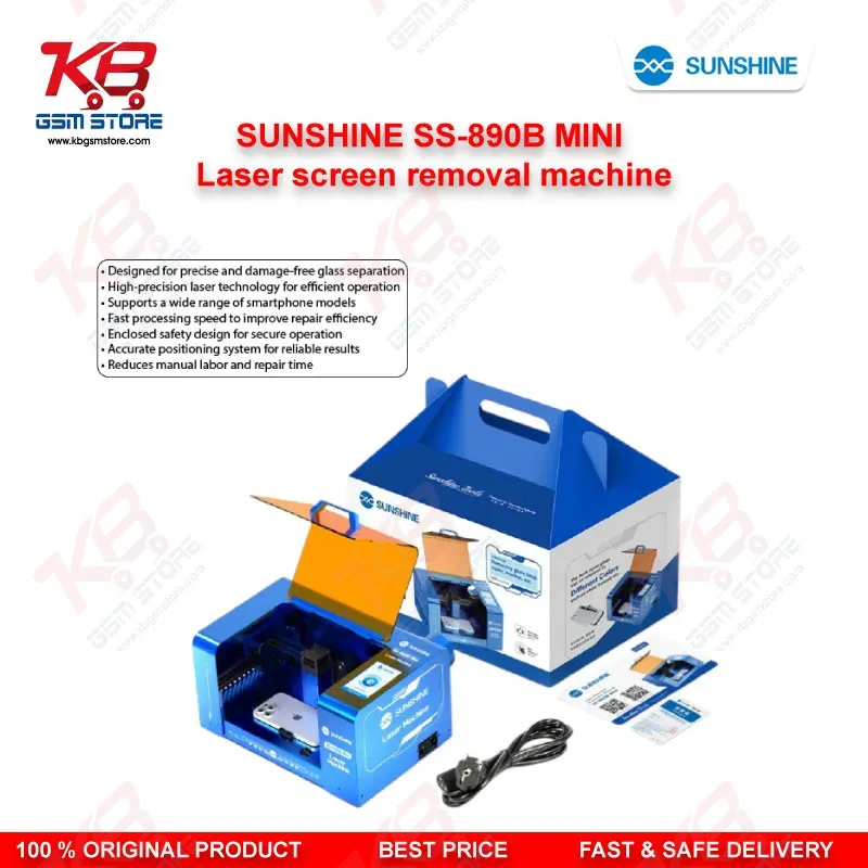 Sunshine SS-890B Mini Laser Screen Removal Machine – Back Glass & Screen Bracket Separator for iPhone & Android