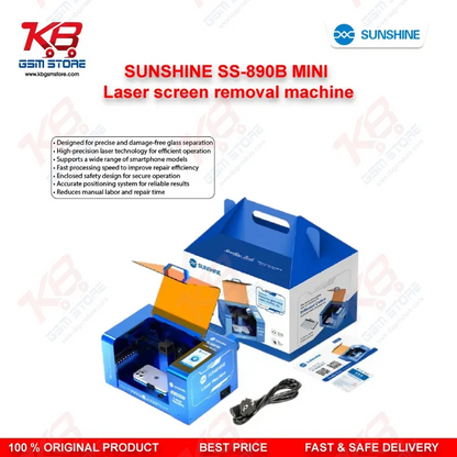 Sunshine SS-890B Mini Laser Screen Removal Machine – Back Glass & Screen Bracket Separator for iPhone & Android