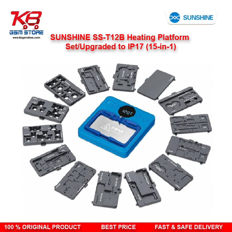 SUNSHINE SS-T12B Intelligent Heating Platform 15-in-1 Upgraded to IP17 | Motherboard Repair Set for iPhone & Android