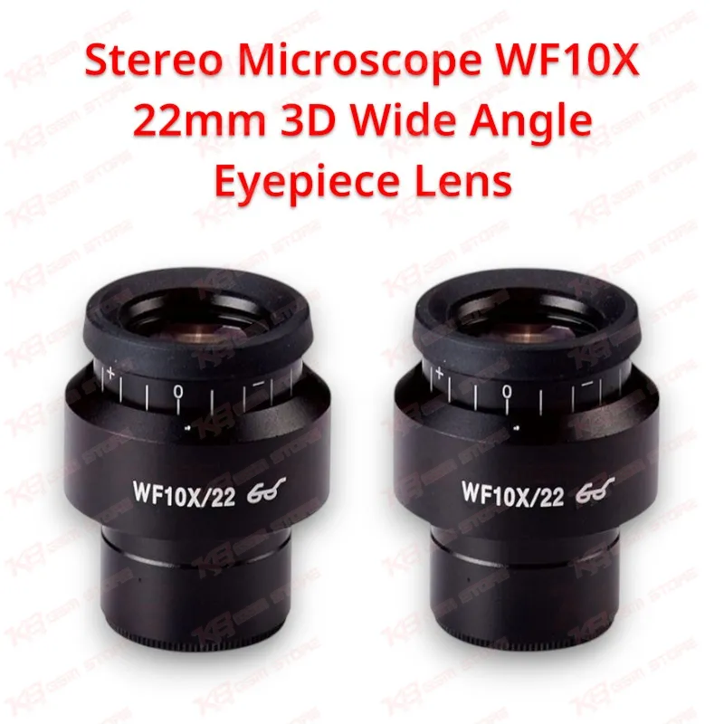 Stereo Microscope WF10X 22mm 3D Wide Angle Eyepiece Lens