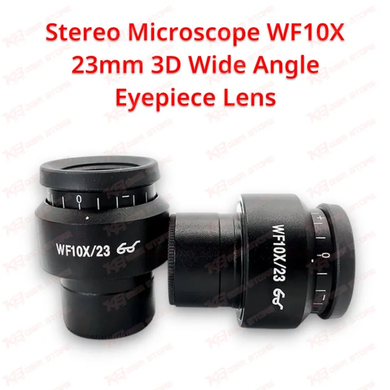 Stereo Microscope WF10X 23mm 3D Wide Angle Eyepiece Lens