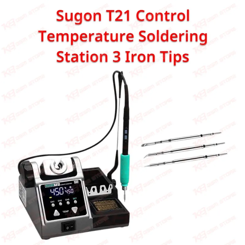 Sugon T21 Control Temperature Soldering Station 3 Iron Tips