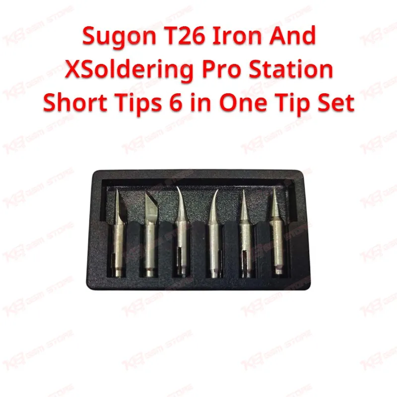 Sugon T26 Iron And XSoldering Pro Station Short Tips 6 in One Tip Set