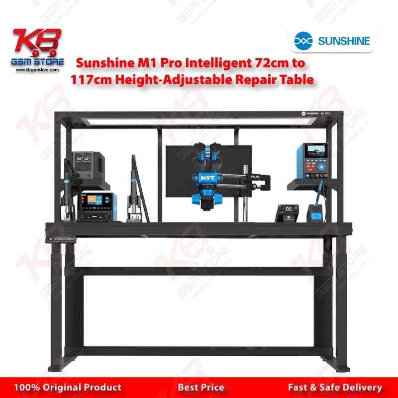 Sunshine M1 Pro Smart Height-Adjustable Mobile Repair Table | 72cm–117cm | Electric Sit-Stand Workbench for Professional Technicians