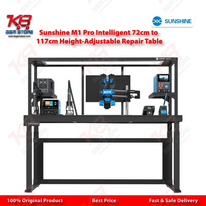 Sunshine M1 Pro Smart Height-Adjustable Mobile Repair Table | 72cm–117cm | Electric Sit-Stand Workbench for Professional Technicians