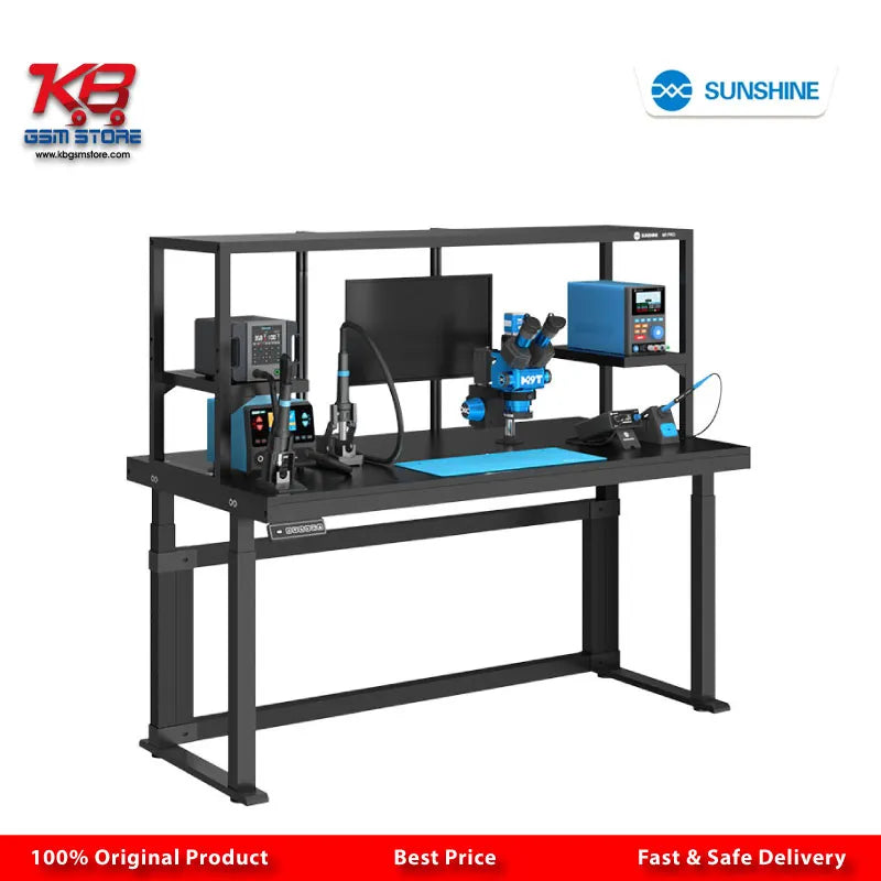 Sunshine M1 Pro Smart Height-Adjustable Mobile Repair Table | 72cm–117cm | Electric Sit-Stand Workbench for Professional Technicians