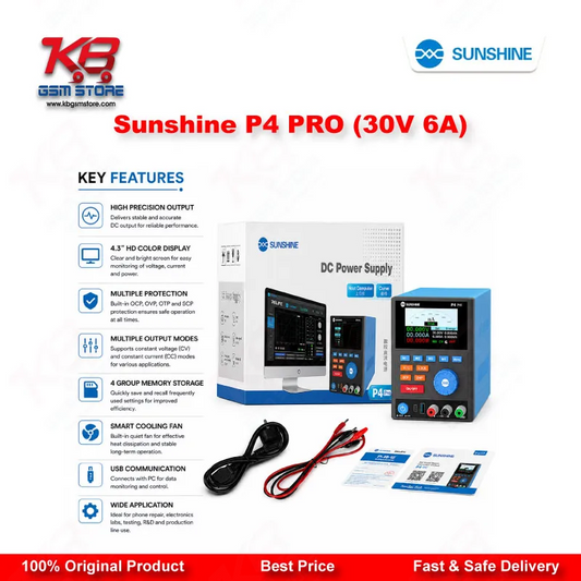Sunshine P4 PRO 30V 6A Smart DC Regulated Power Supply for Mobile Repair