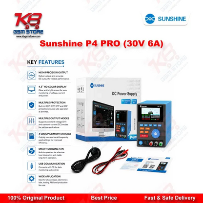 Sunshine P4 PRO 30V 6A Smart DC Regulated Power Supply for Mobile Repair