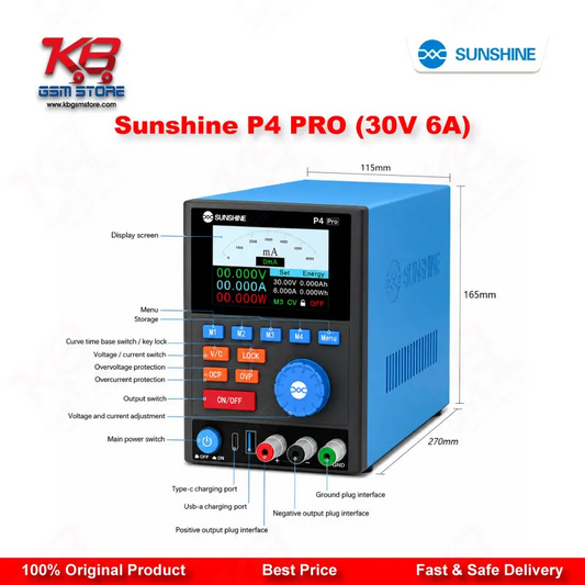 Sunshine P4 PRO 30V 6A Smart DC Regulated Power Supply for Mobile Repair
